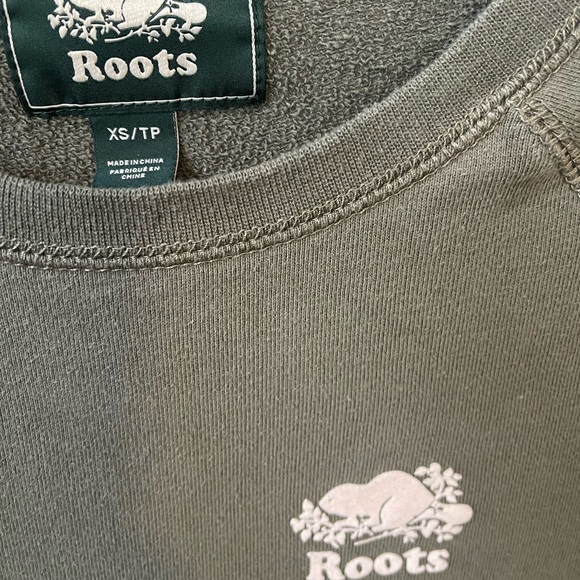 Roots Short Sleeved Olive Green Sweater Shirt - Picture 2 of 2